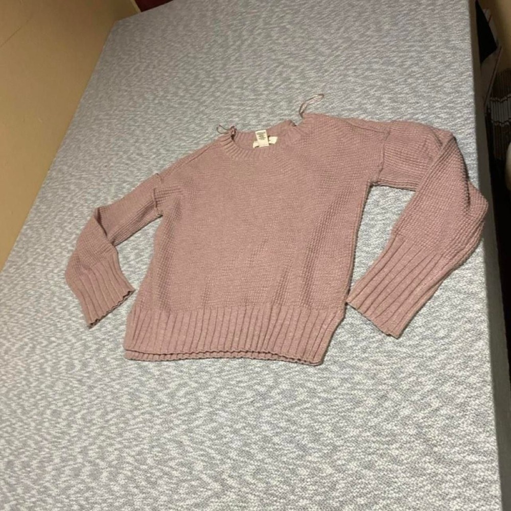 Jessica Simpson Pink ribbed knit sweater women S. SKU-B223